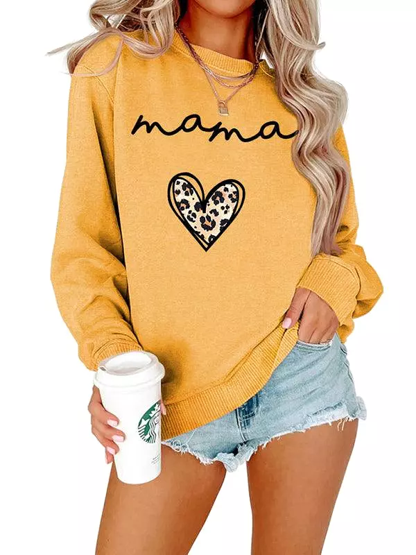 Mama Love Print Women Sweatshirt