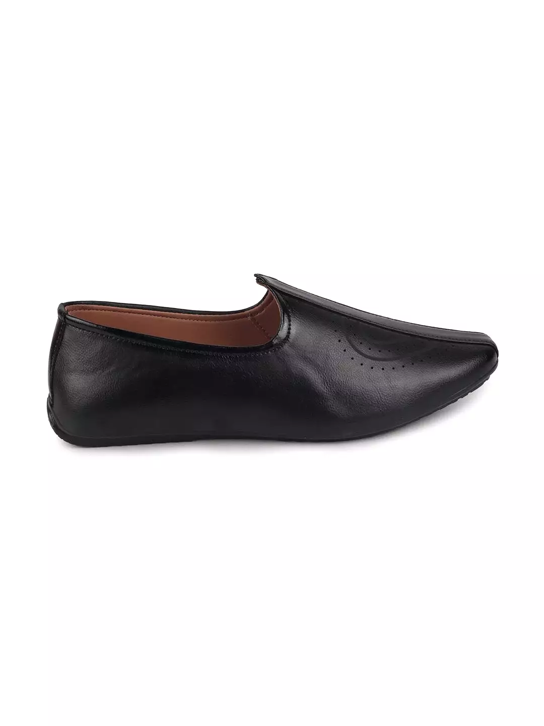 Men Black Ethnic Slip-On Fashion Style Jutis & Mojaris