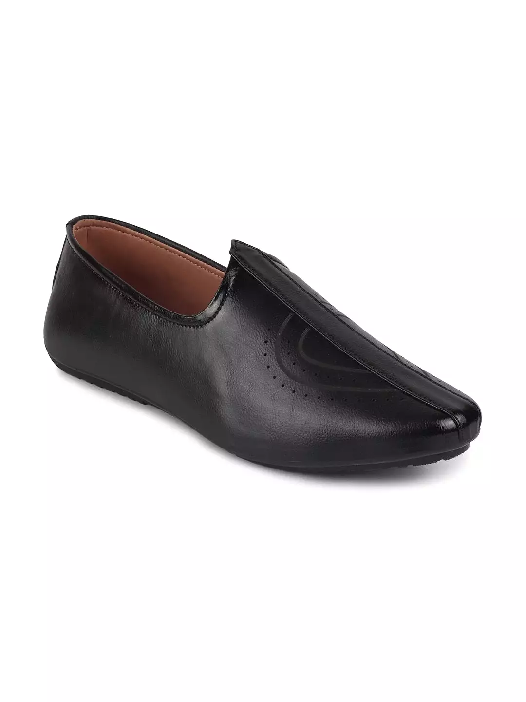 Men Black Ethnic Slip-On Fashion Style Jutis & Mojaris