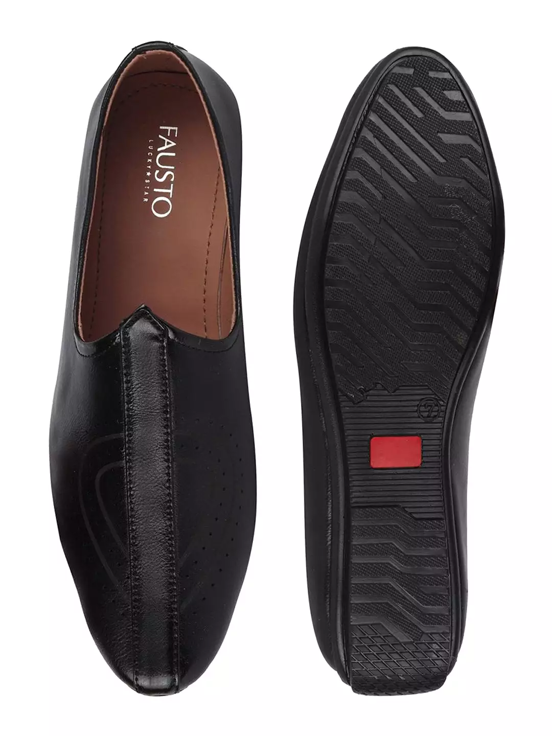 Men Black Ethnic Slip-On Fashion Style Jutis & Mojaris