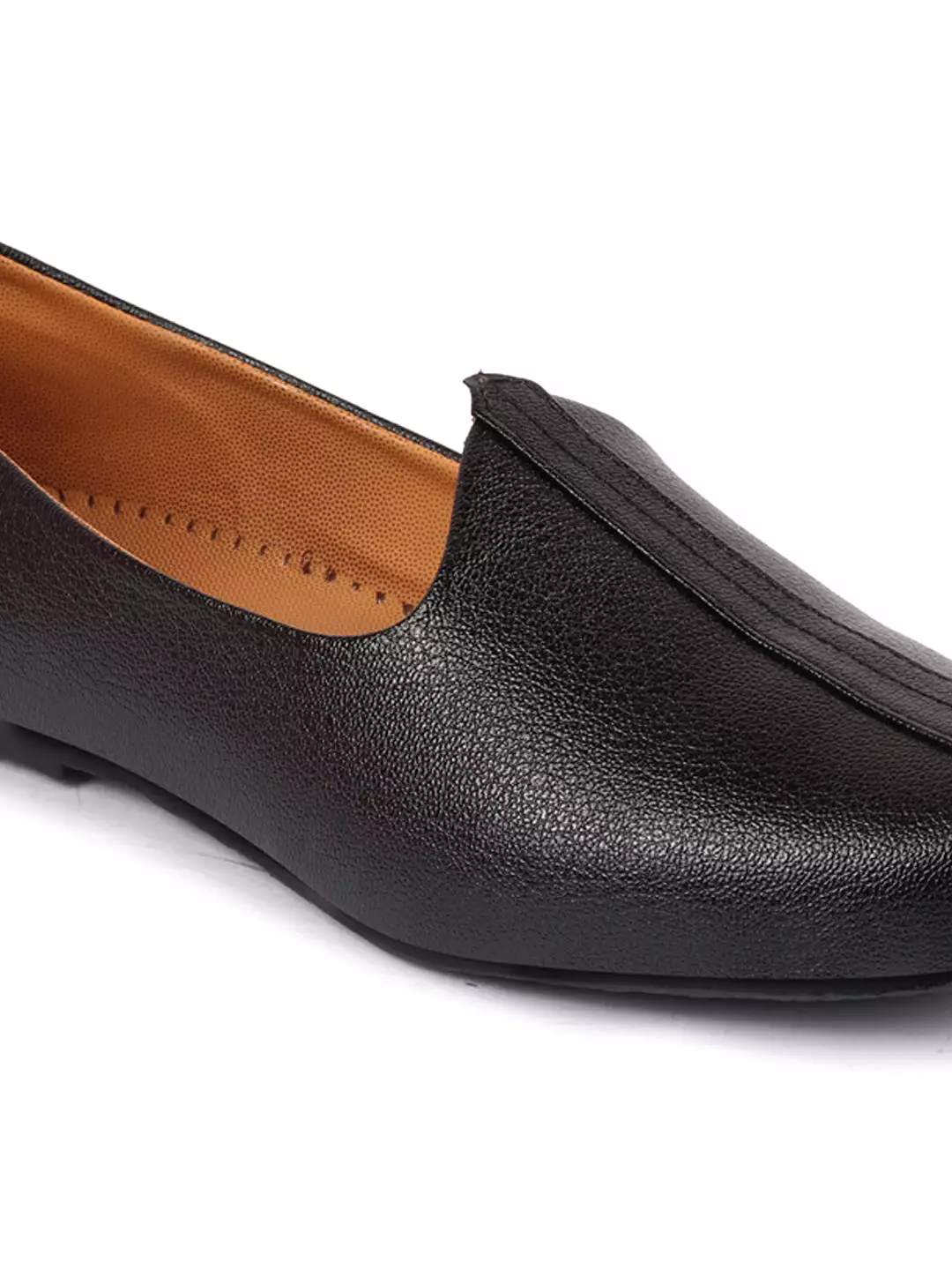 Men Black Ethnic Slip-On Jutis and Mojaris