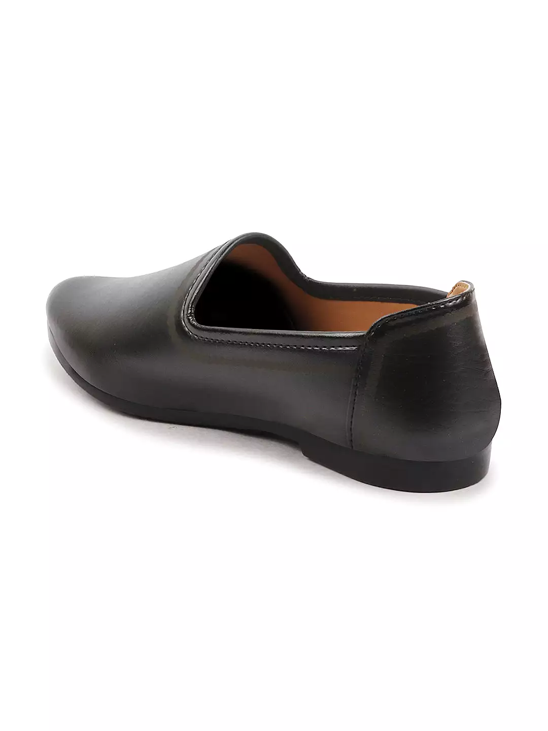 Men Black Ethnic Slip-On Lightweight Jutis & Mojaris