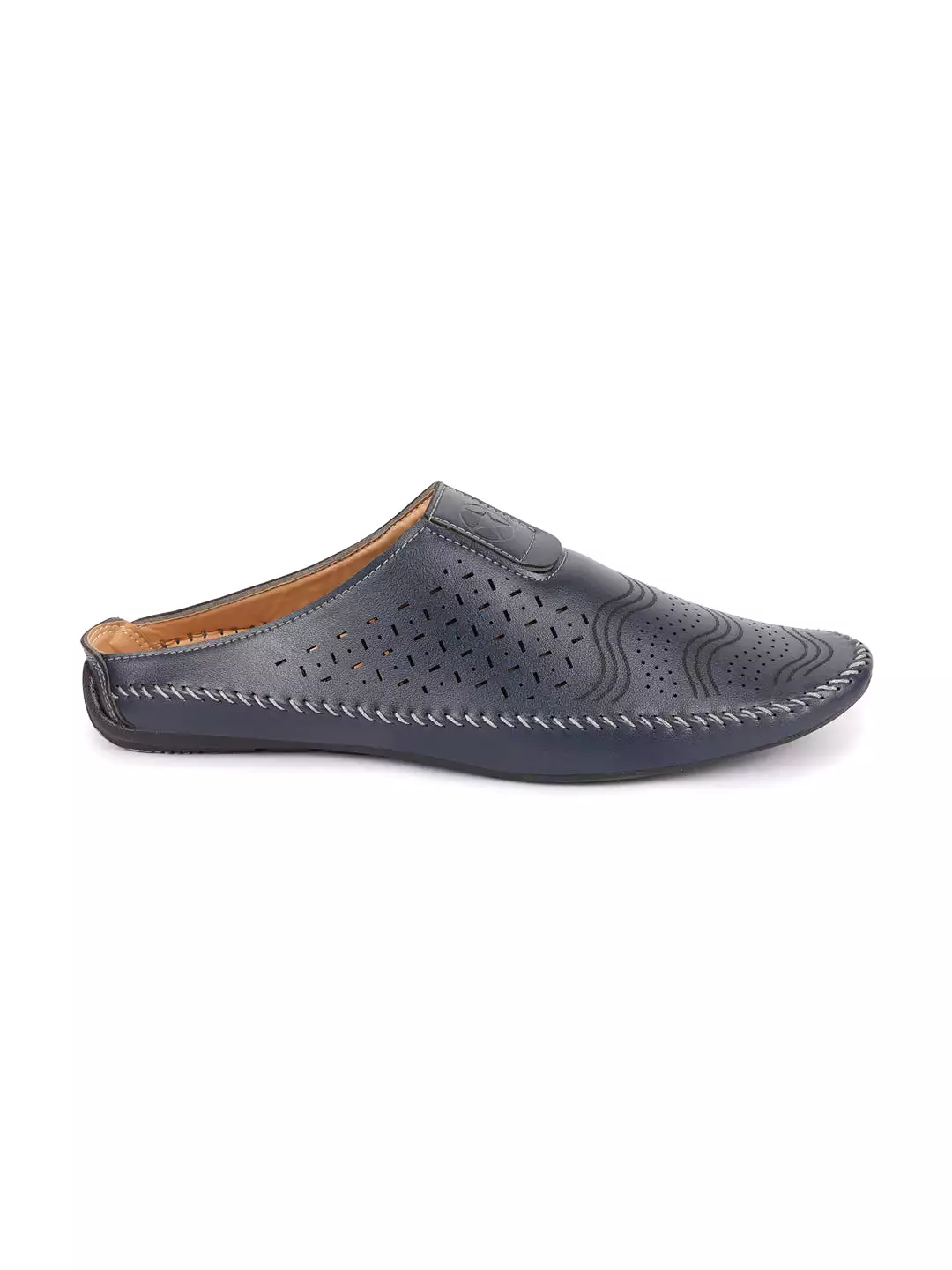 Men Blue Ethnic Slip-On Juttis