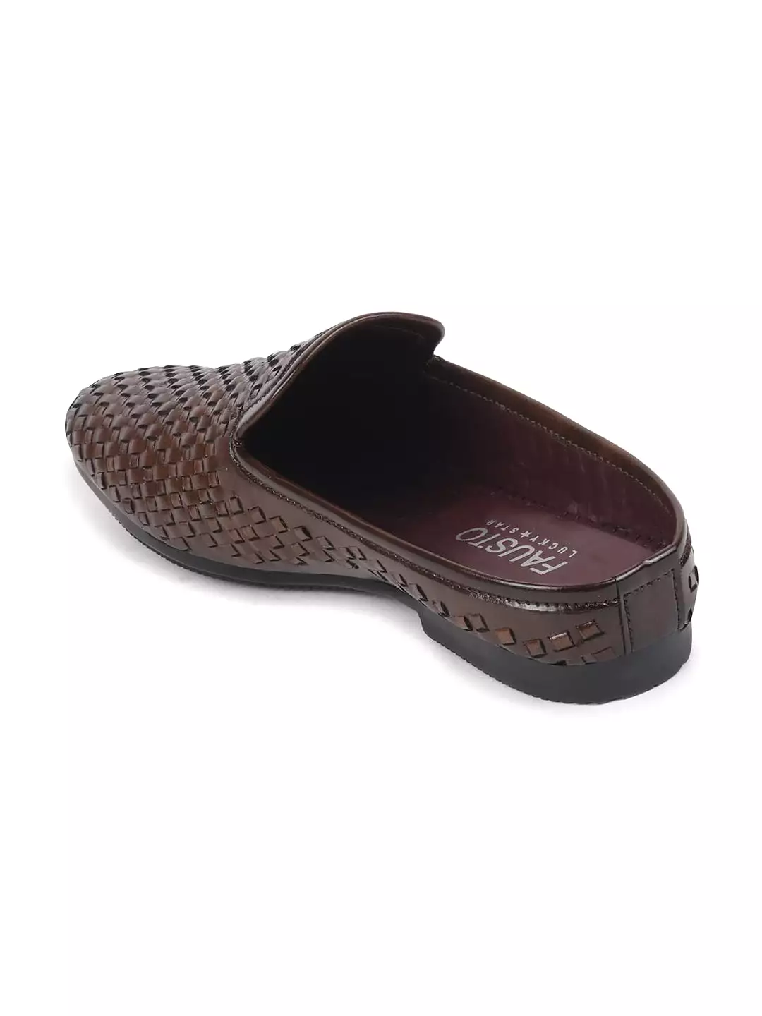 Men Brown Ethnic Slip-On Jutis and Mojaris