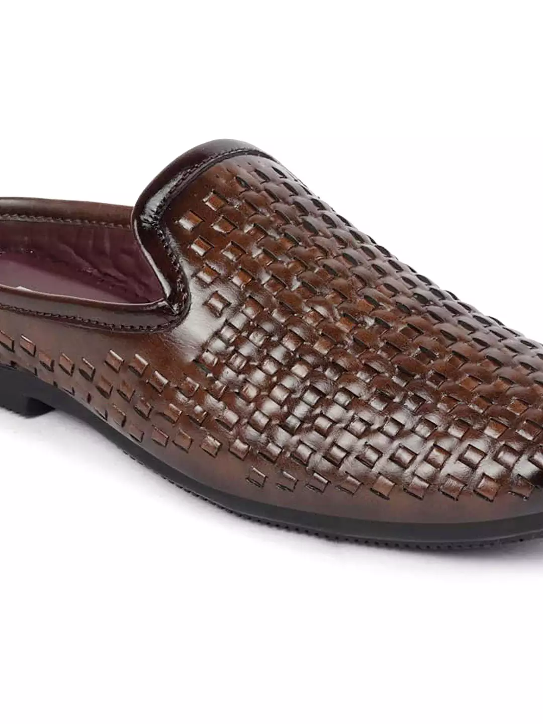 Men Brown Ethnic Slip-On Jutis and Mojaris