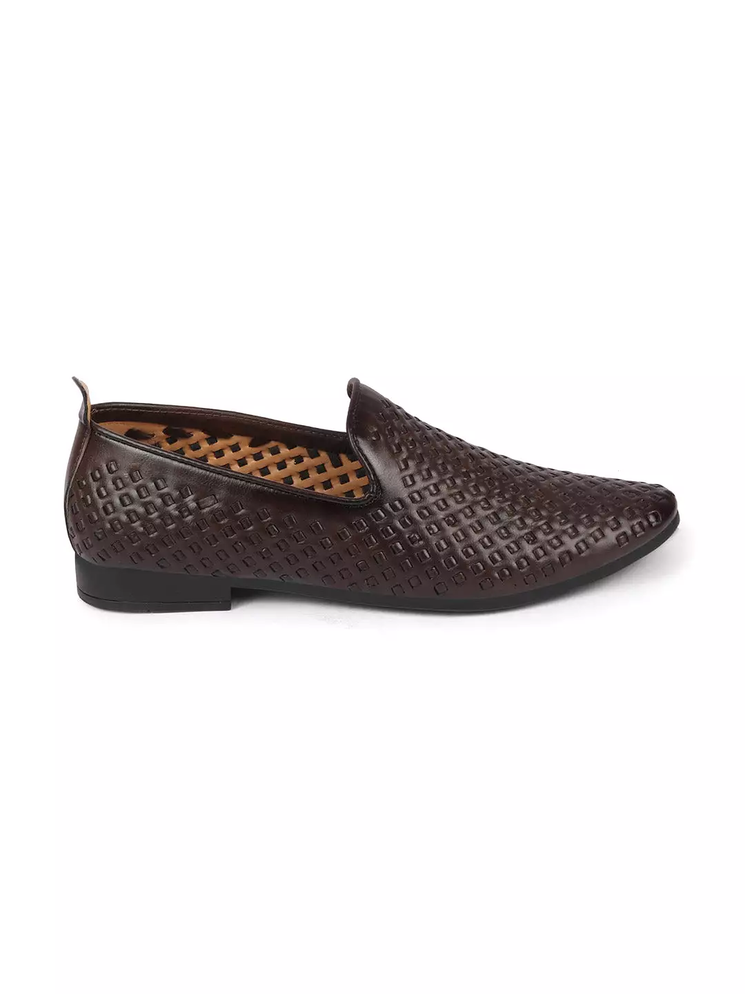 Men Brown Ethnic Slip-On Juttis