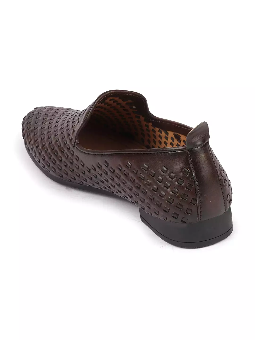 Men Brown Ethnic Slip-On Juttis