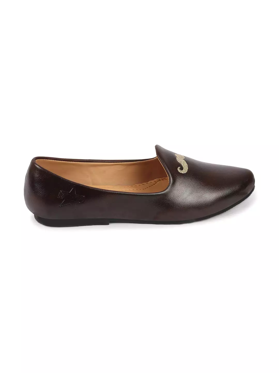 Men Brown Ethnic Slip-On Juttis