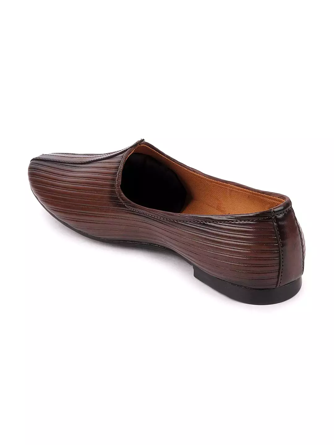 Men Brown Ethnic Slip-On Juttis