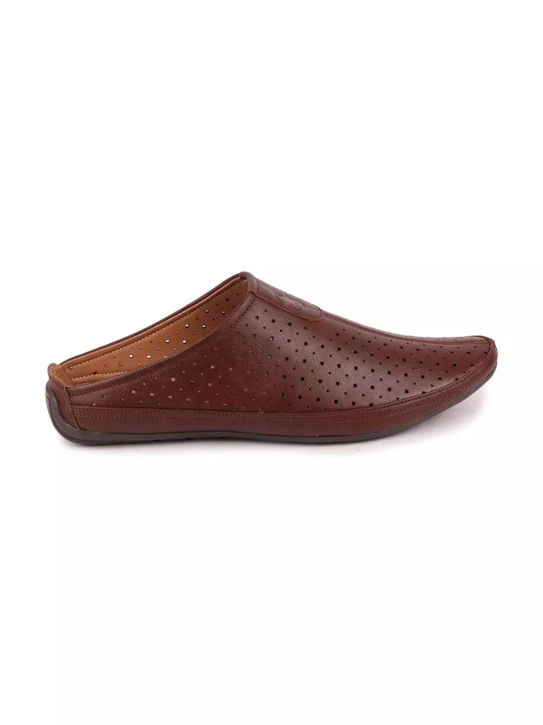 Men Brown Ethnic Slip-On Juttis