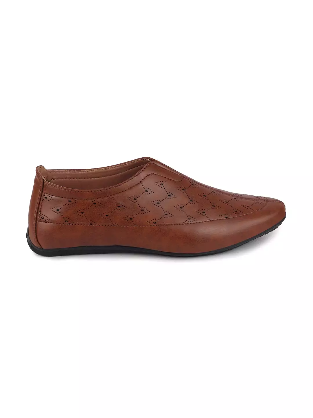 Men Brown Ethnic Slip-On Shoe Style Jutis & Mojaris