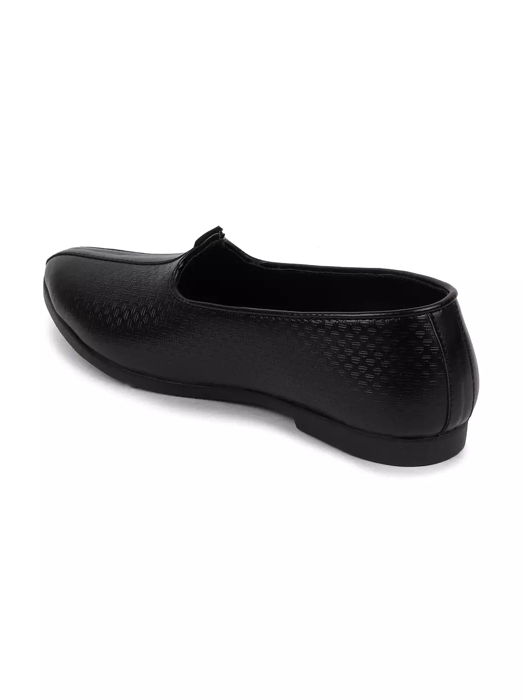 Men Ethnic Black Slip On Juttis and Mojaris