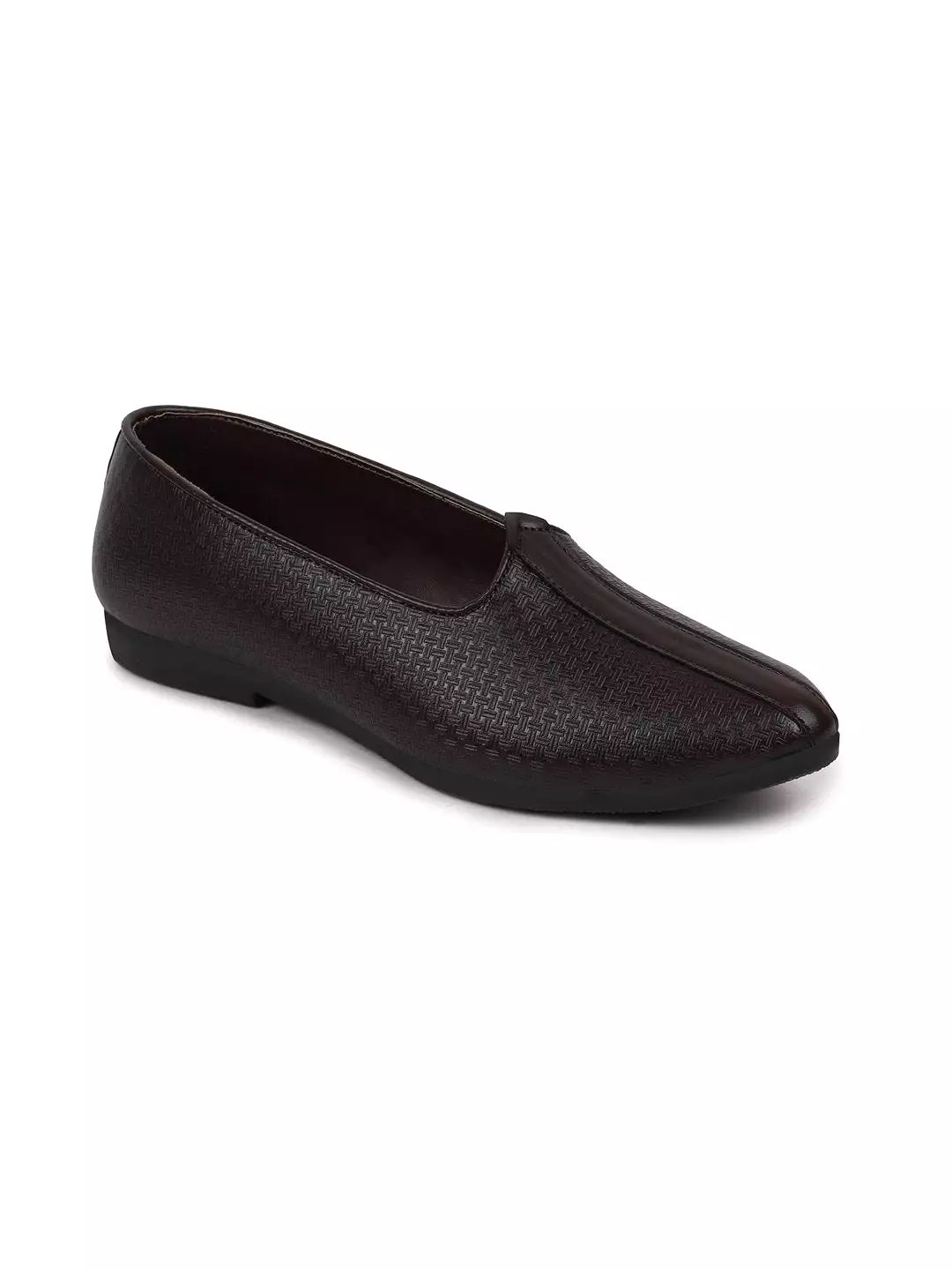 Men Ethnic Brown Slip On Juttis and Mojaris