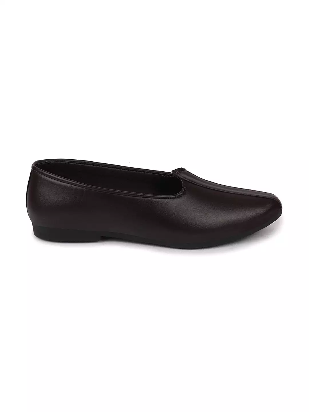 Men Ethnic Brown Slip On Juttis and Mojaris