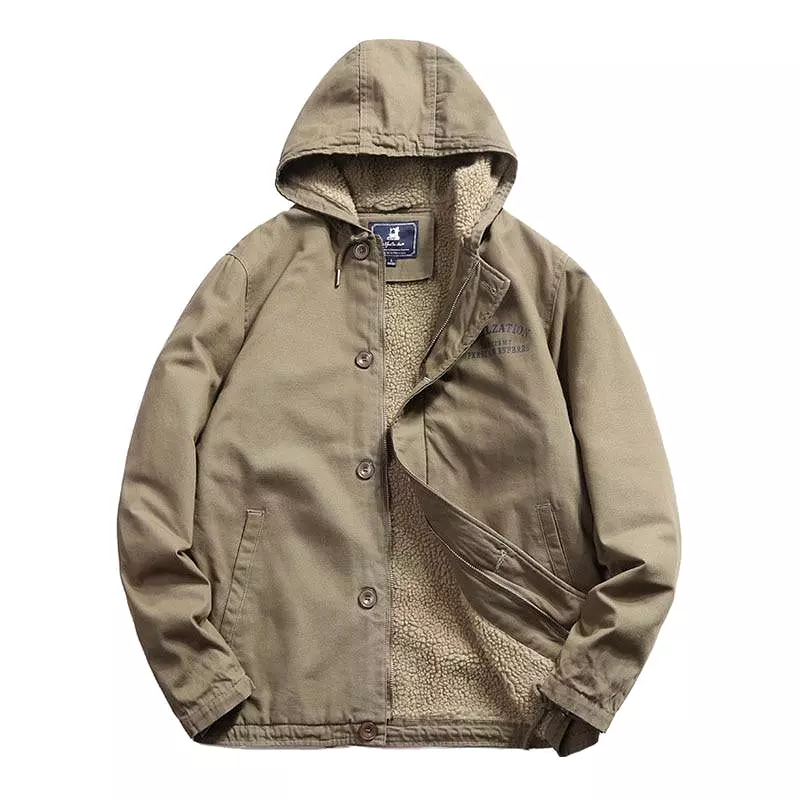 Men Safari Jacket With Slip Pockets