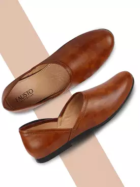 Men Tan Ethnic Nagra Juttis & Mojaris