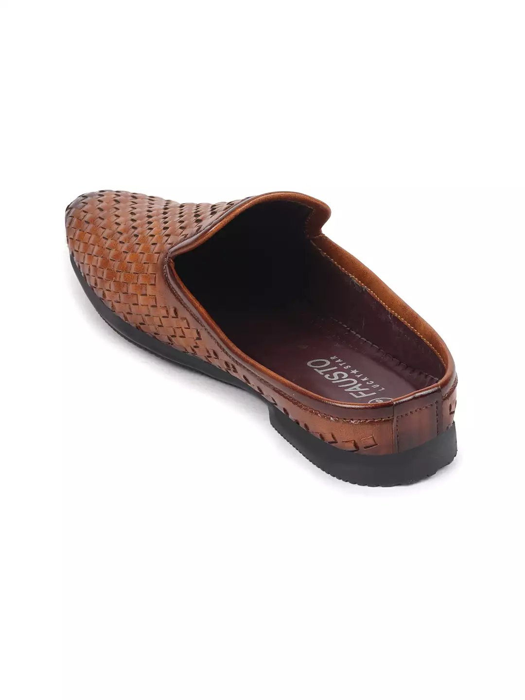 Men Tan Ethnic Slip-On Jutis and Mojaris