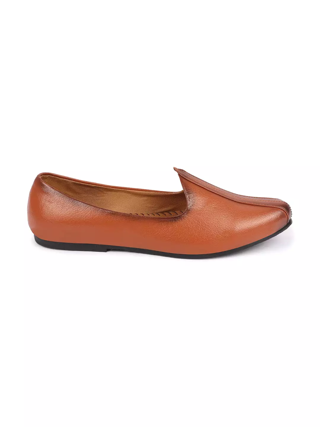 Men Tan Ethnic Slip-On Jutis and Mojaris