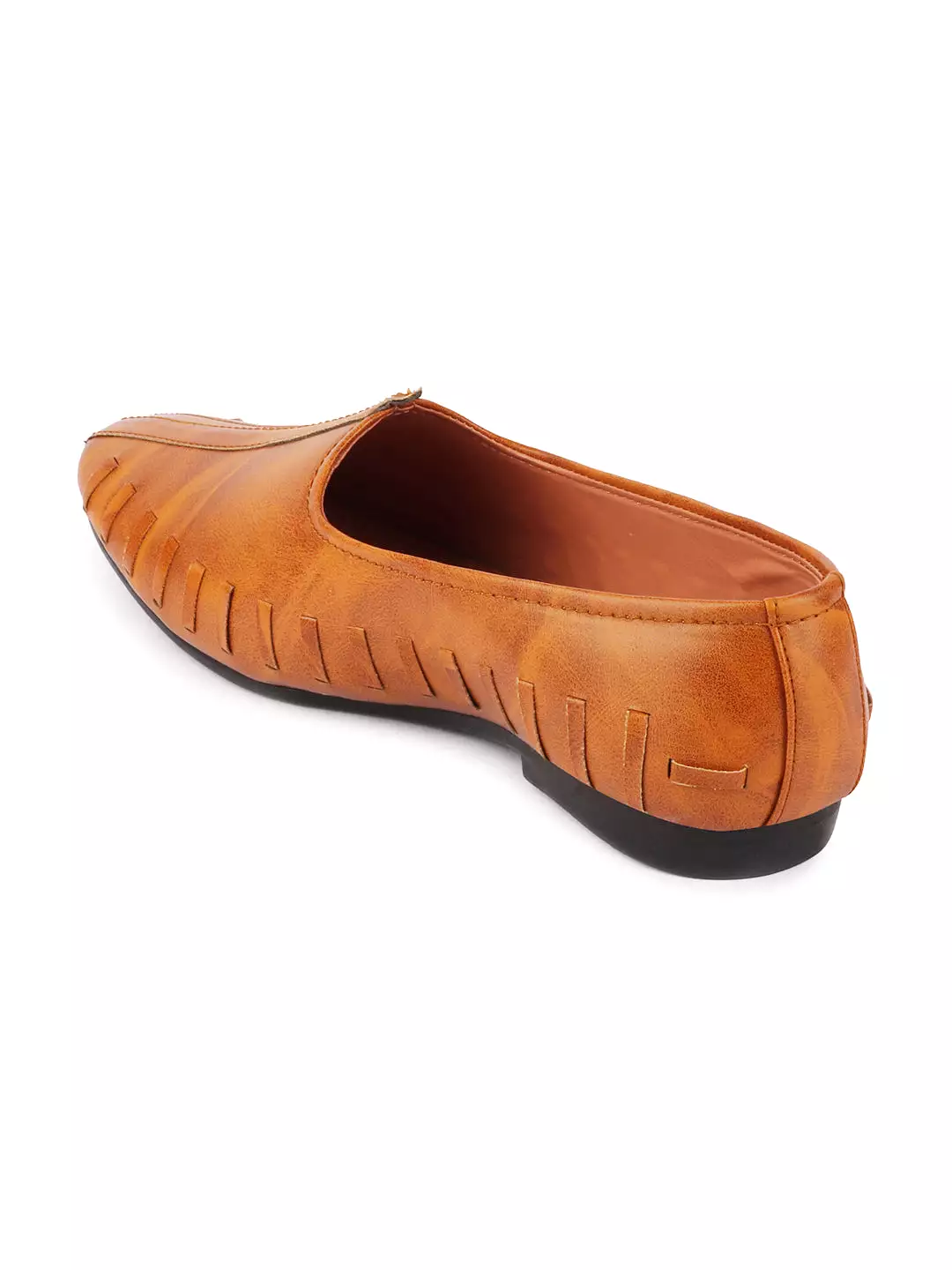 Men Tan Ethnic Slip-On Juttis