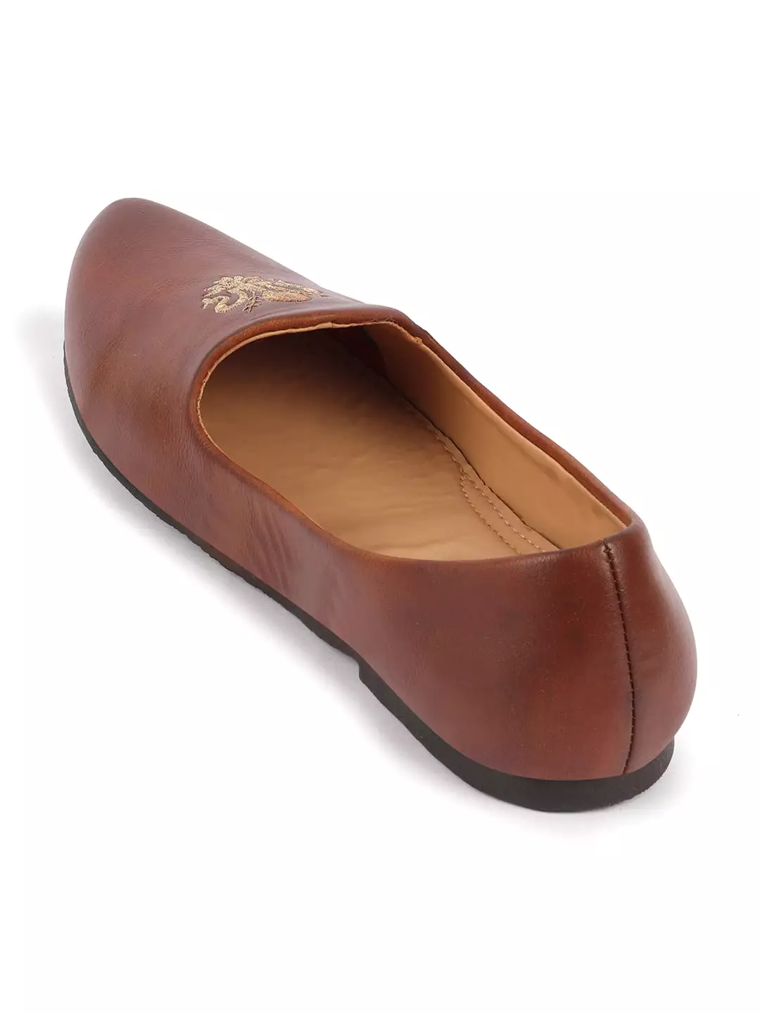 Men Tan Ethnic Slip-On Juttis