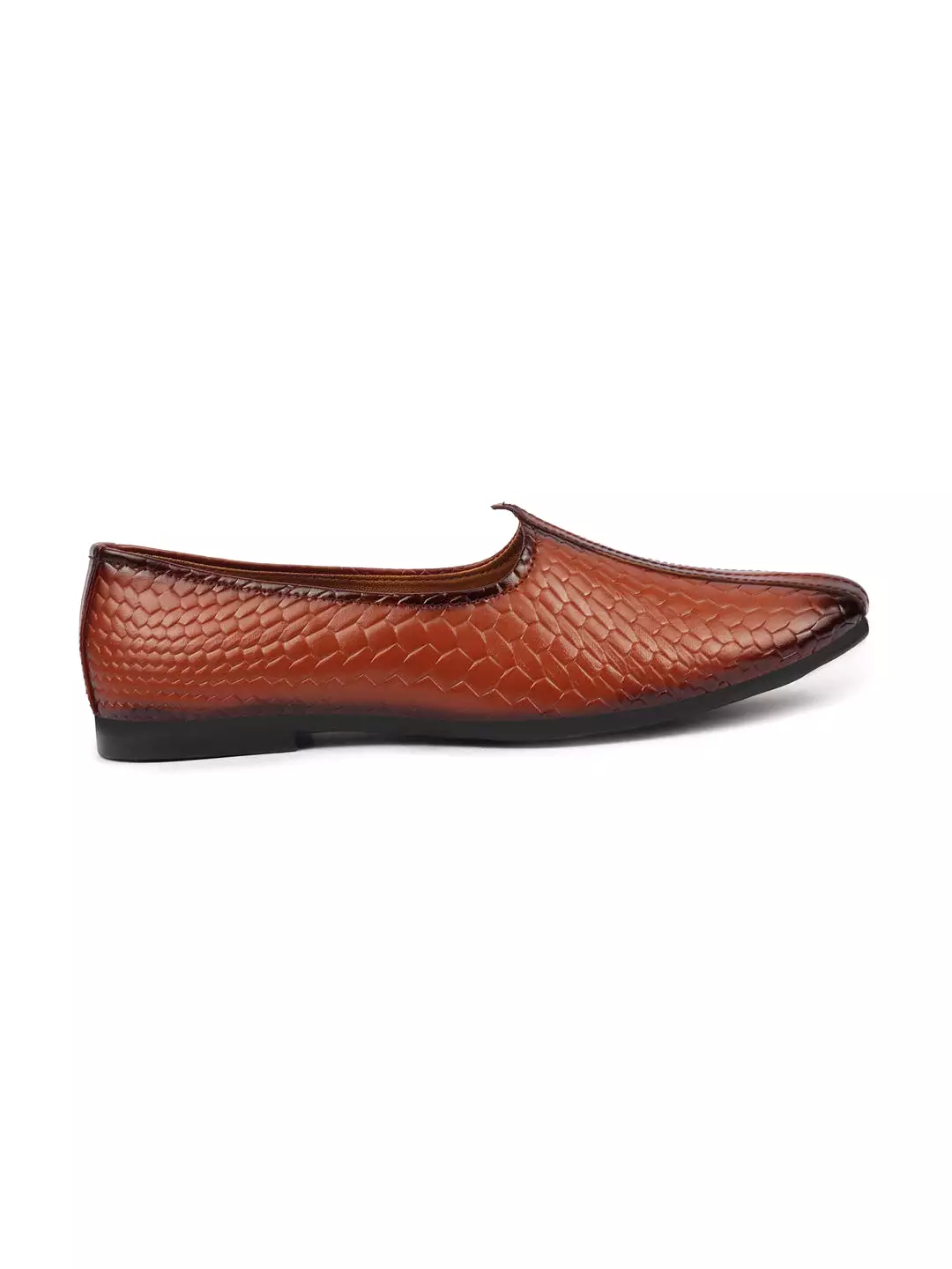 Men Tan Ethnic Slip-On Juttis