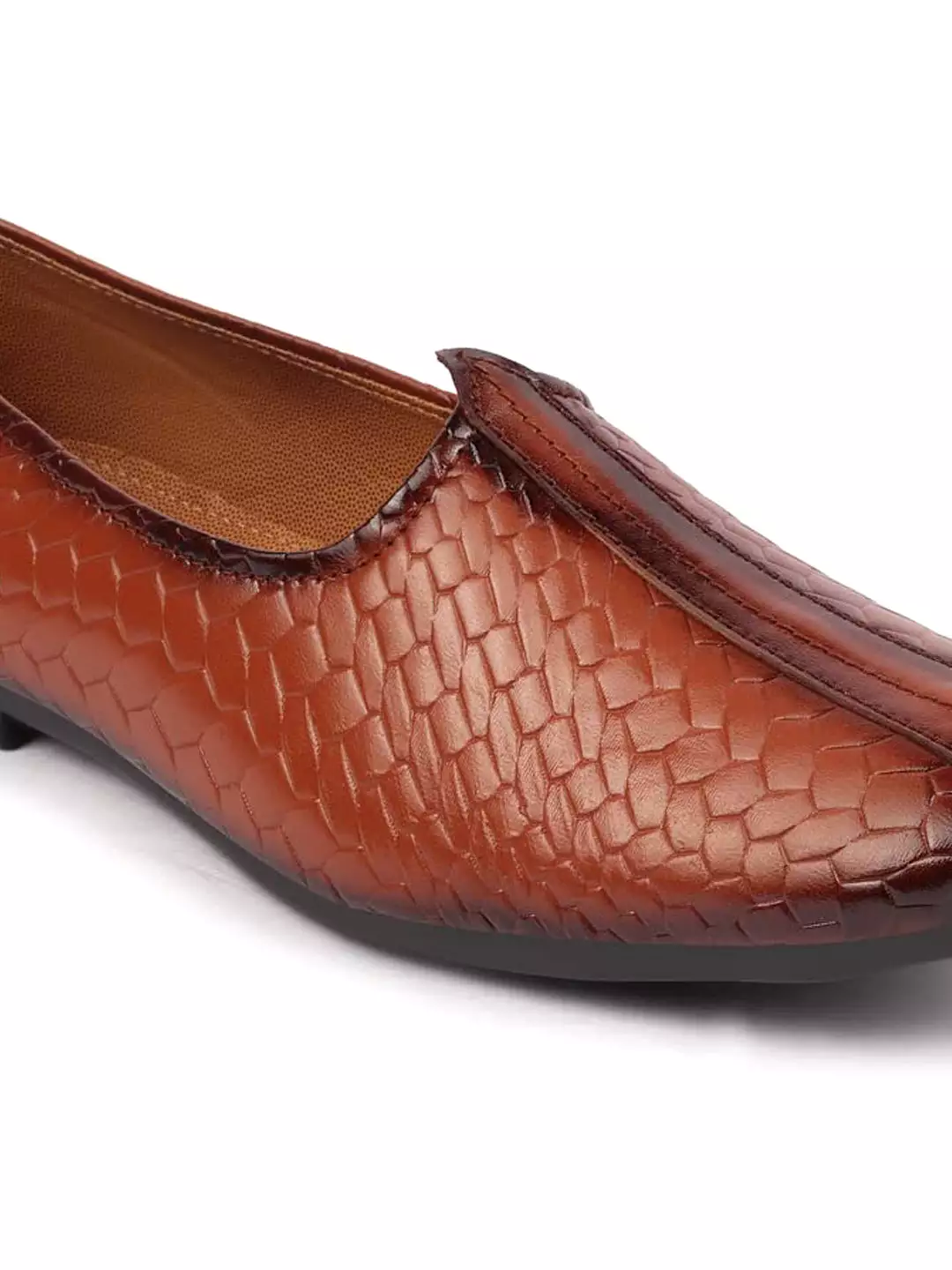 Men Tan Ethnic Slip-On Juttis