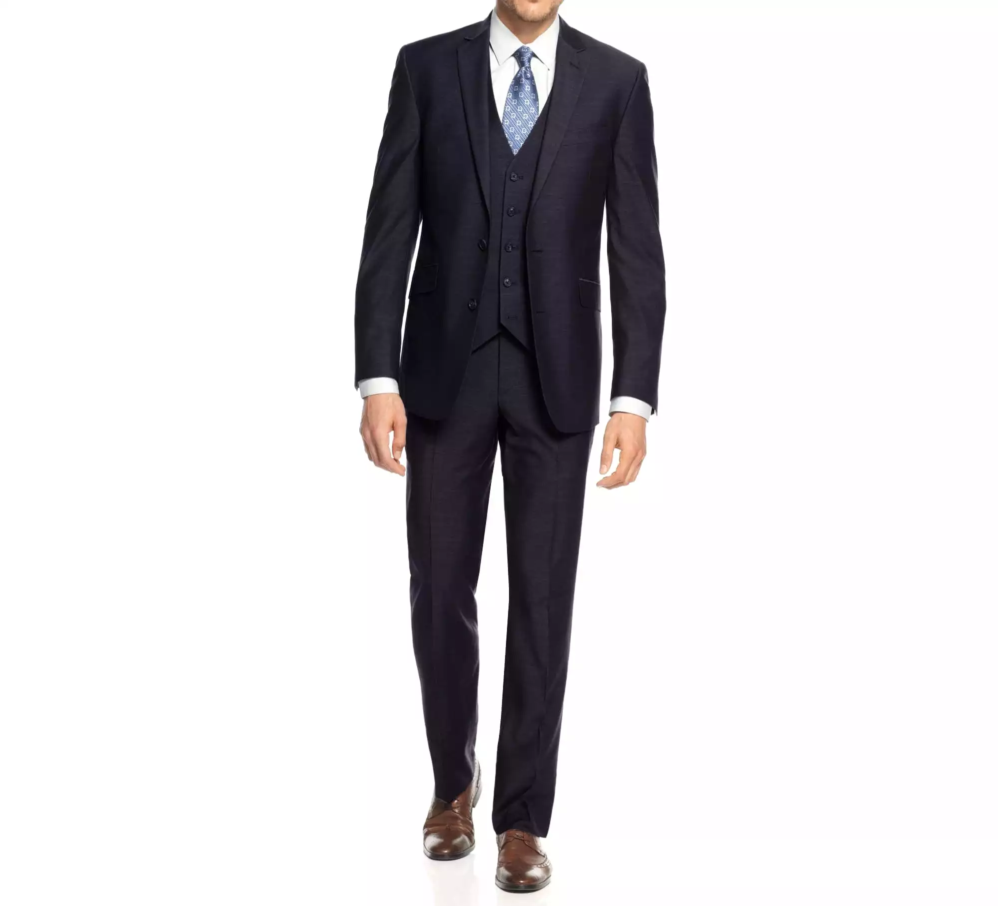 Men's 3-Piece Three Piece Slim Fit Formal Cut Suit Set