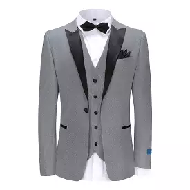 Men's 3PC Birdseye Peak Lapel Tuxedo Set