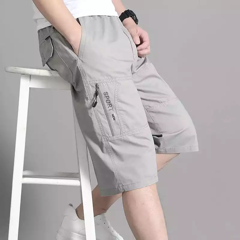 Men's cargo shorts with zipper pocket 5XL ae101