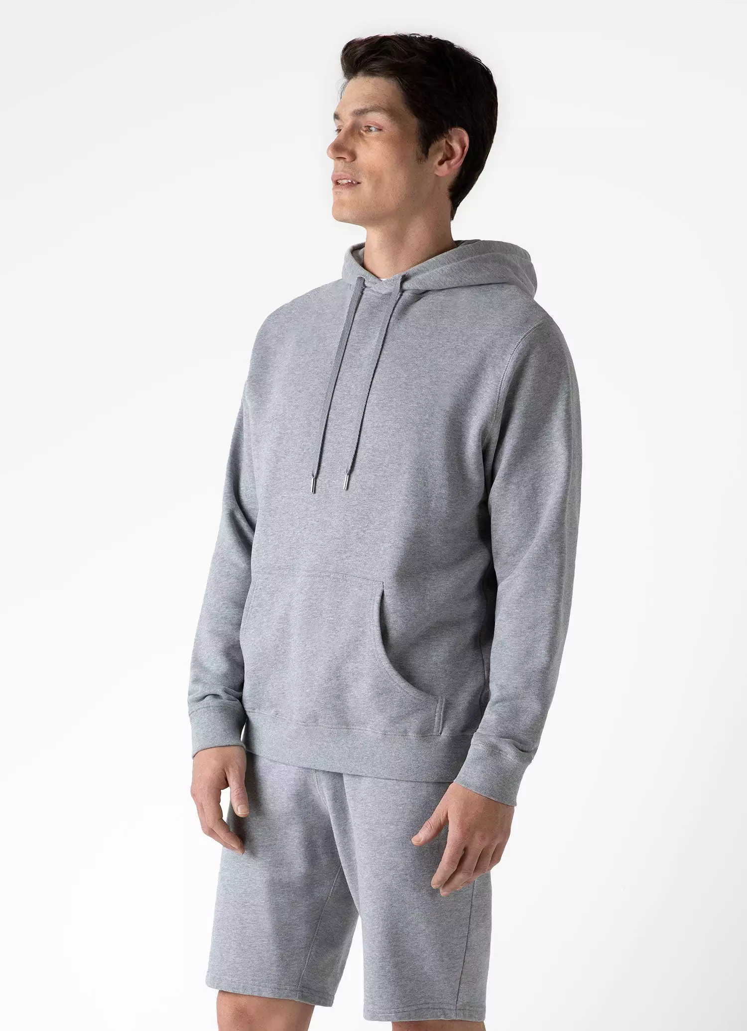 Men's Loopback Hoodie in Grey Melange