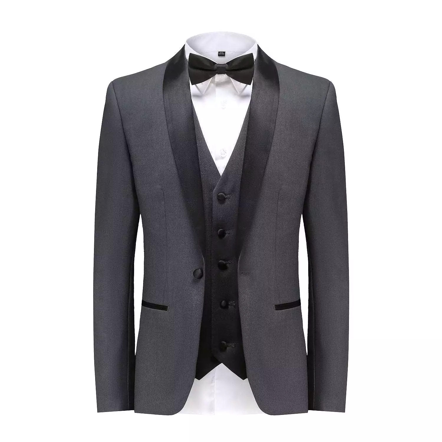 Men's Premium 3 Pc Shawl Lapel Slim Fit Tuxedo Set