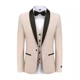 Men's Premium 3 Pc Shawl Lapel Slim Fit Tuxedo Set