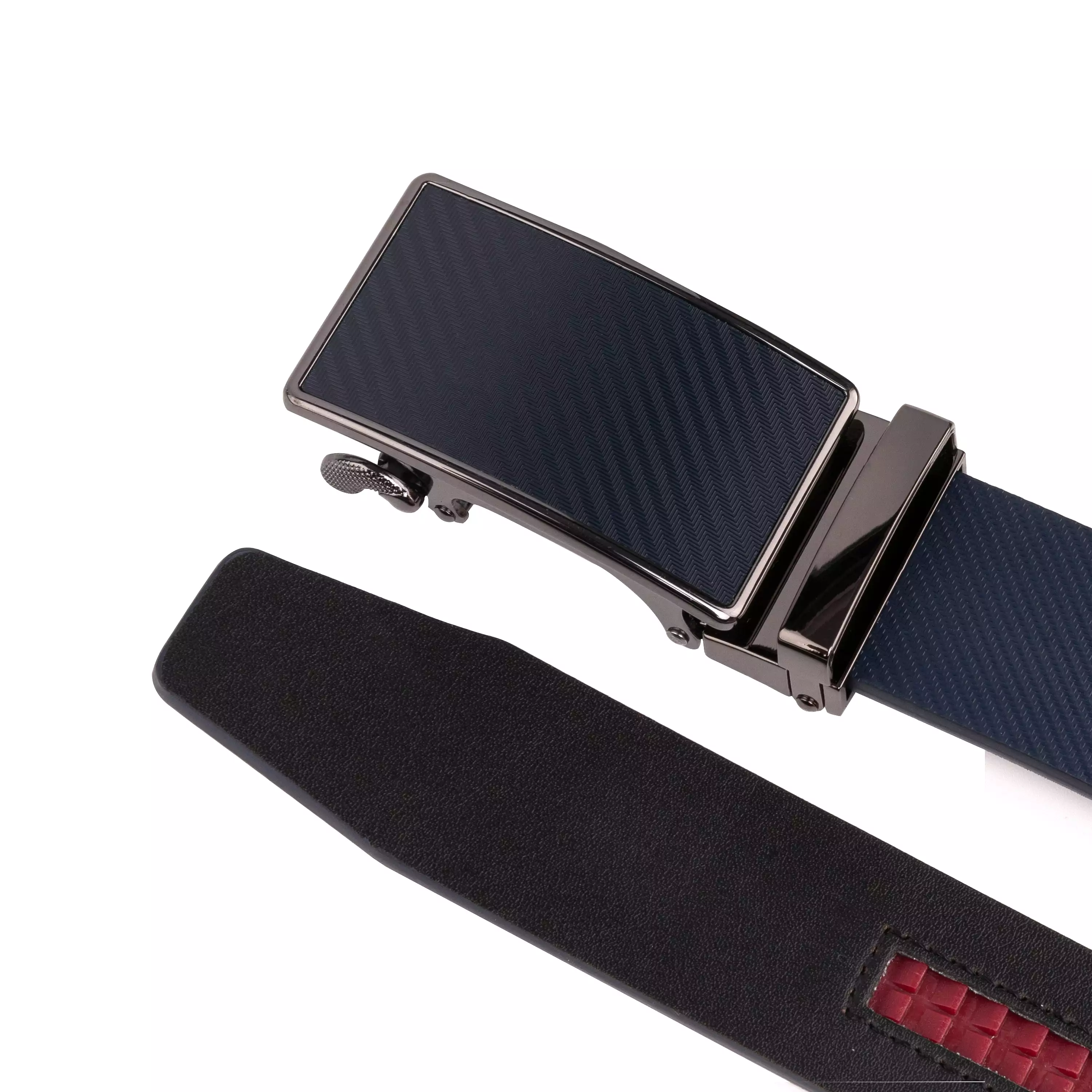 Men's Sliding Buckle Adjustable Leather Ratchet Belt