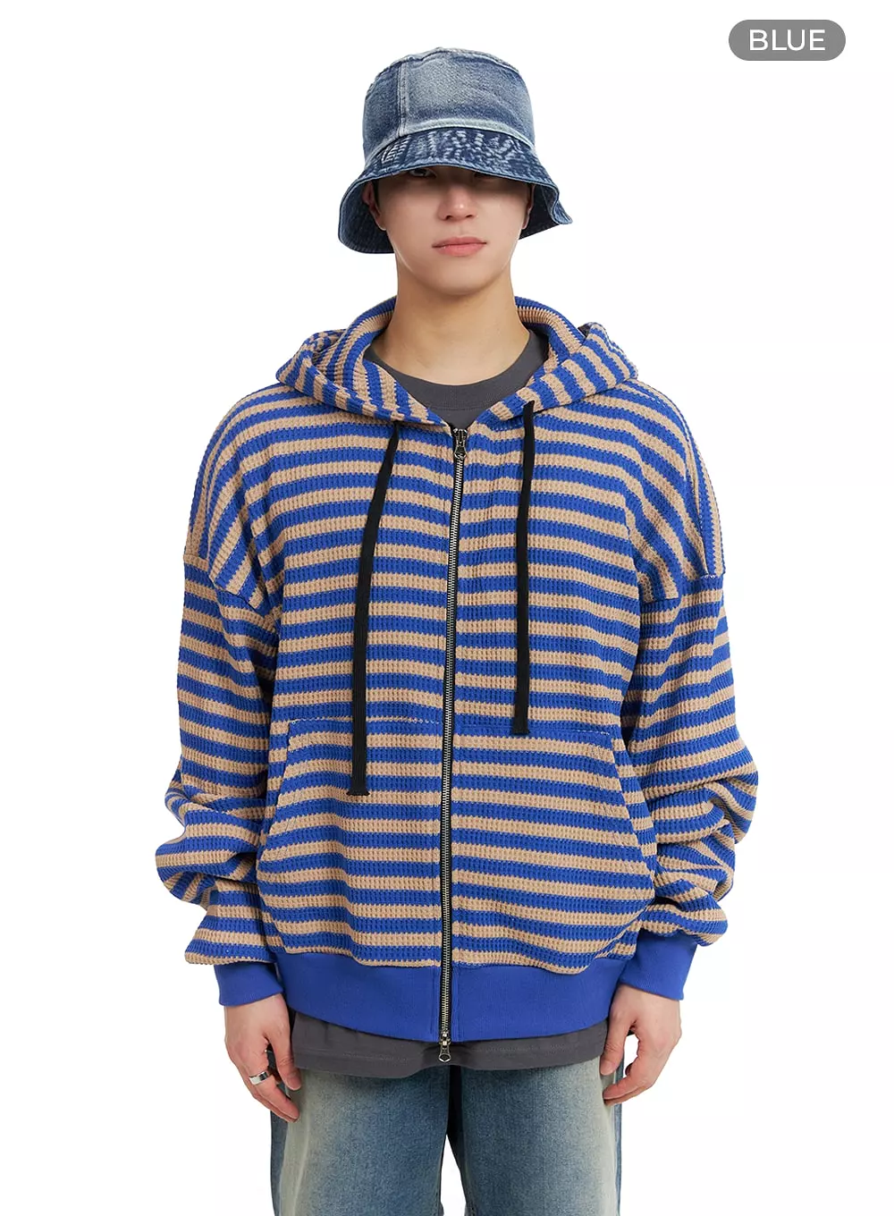 Men's Striped Hoodie Jacket IA401