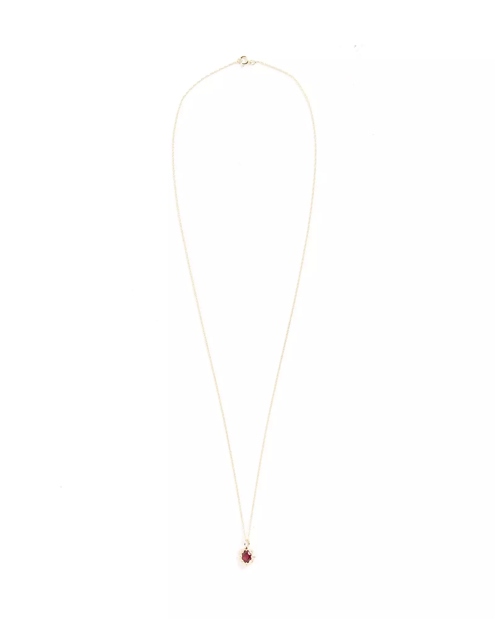 Mini Bamboo Pendant in Gold/Red