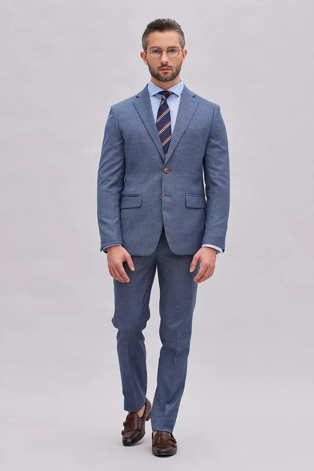 Motoji Steel Blue Suit Jacket