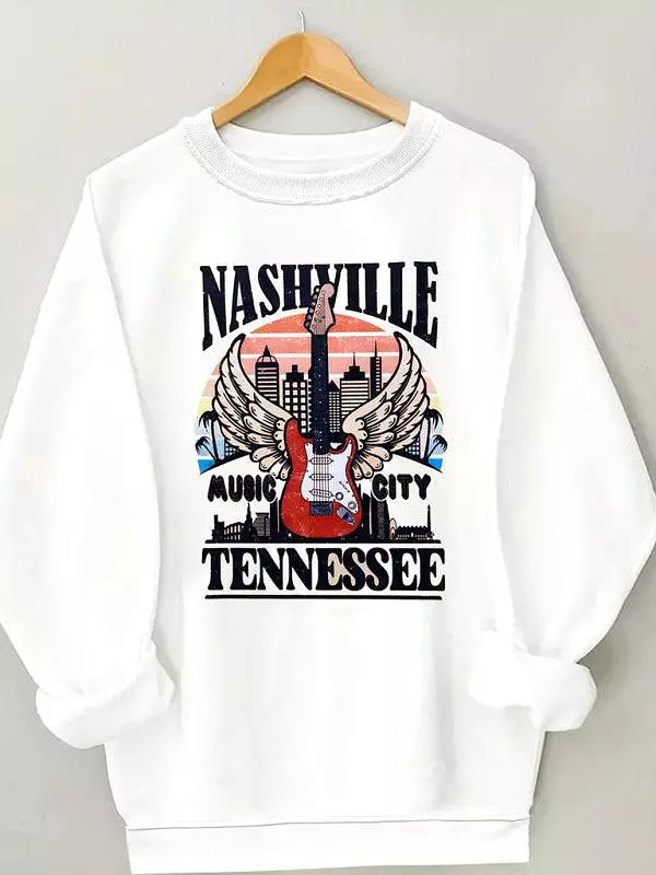 Nashville Printed Women Sweatshirt