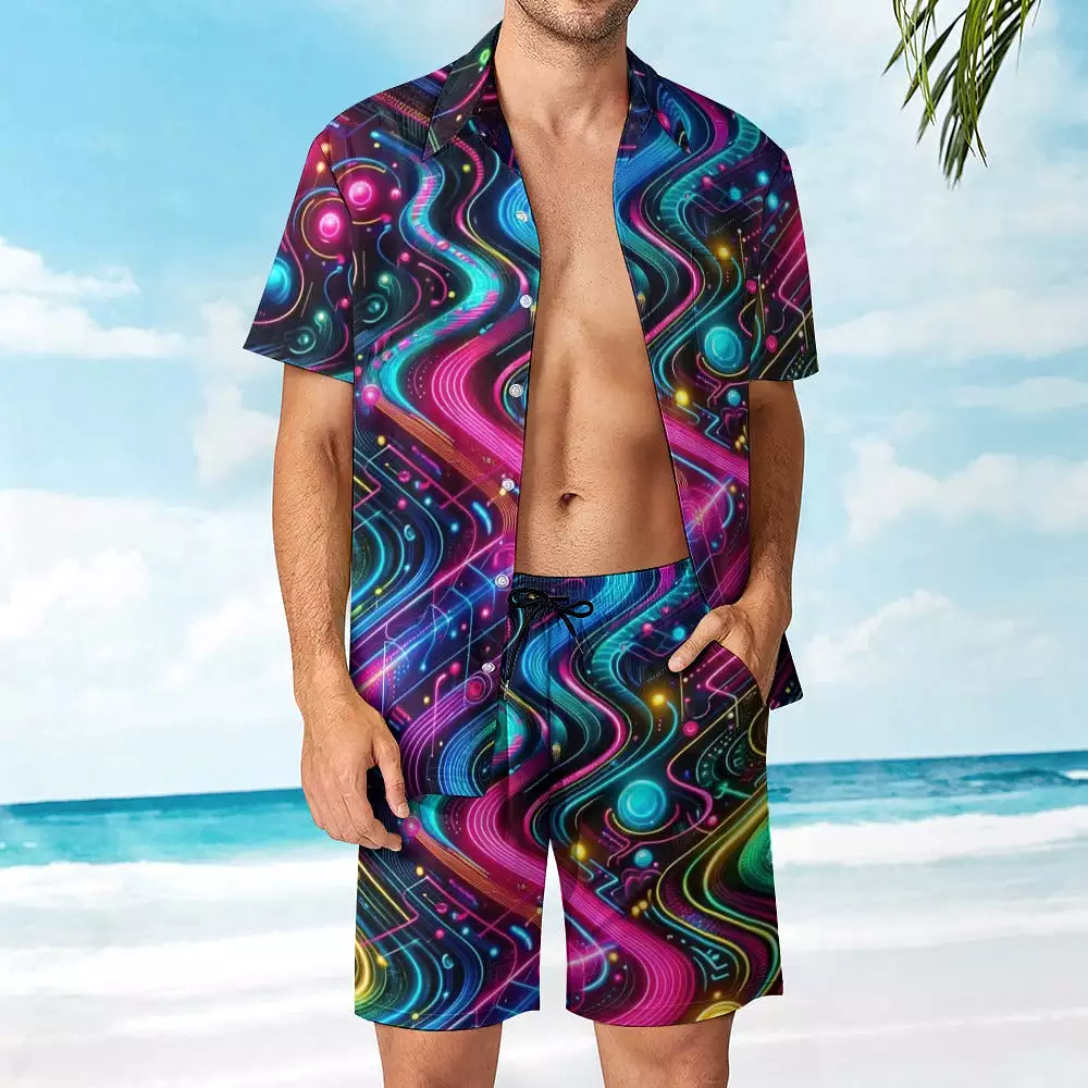 Neon Pulse Men's Rave Swim Set