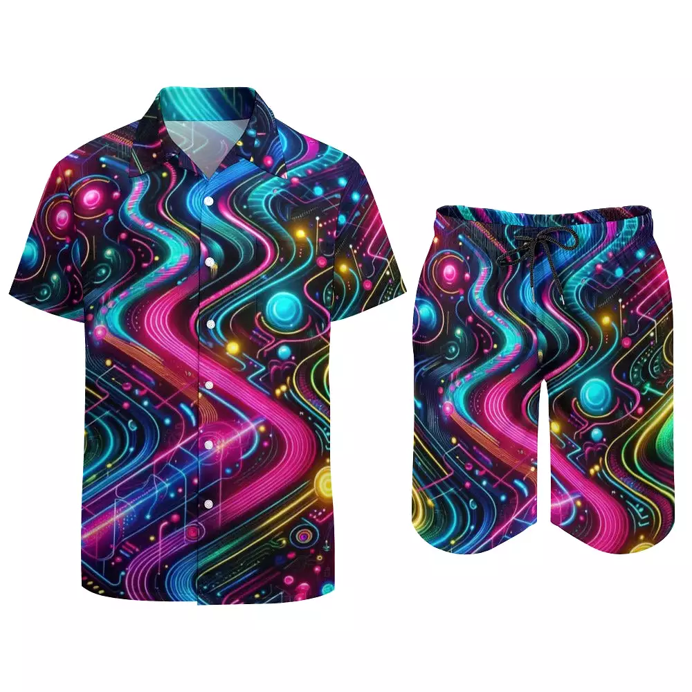 Neon Pulse Men's Rave Swim Set