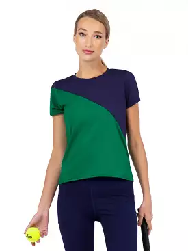 Parker Short Sleeve Crew Neck Top - Ivy/Ink