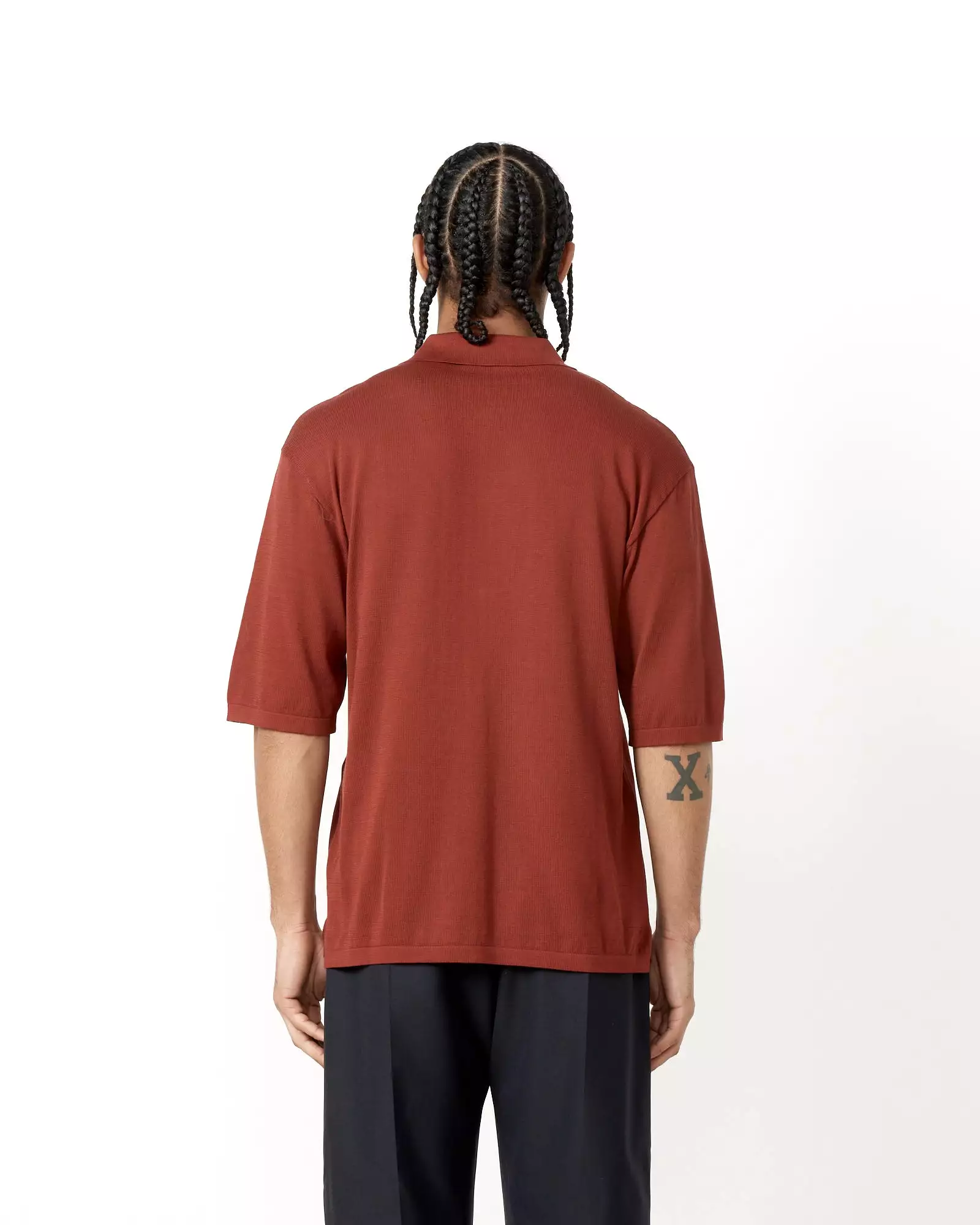 Polo Shirt in Carmine Red