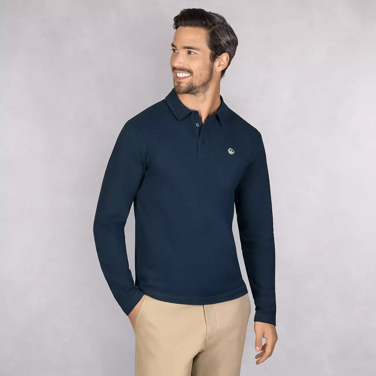 Polo Shirt Organic Cotton Longsleeve Men