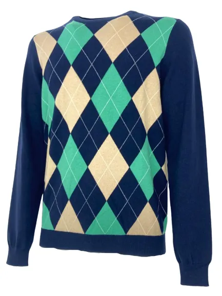 PULLOVER UOMO FANTASIA ROMBI MISTO LANA