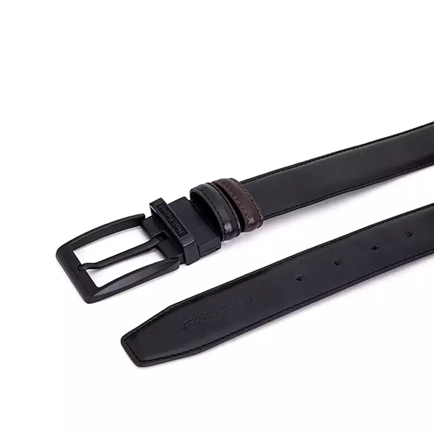 Ray Pin Clip Reversible Men's Belt - Black & Dark Brown