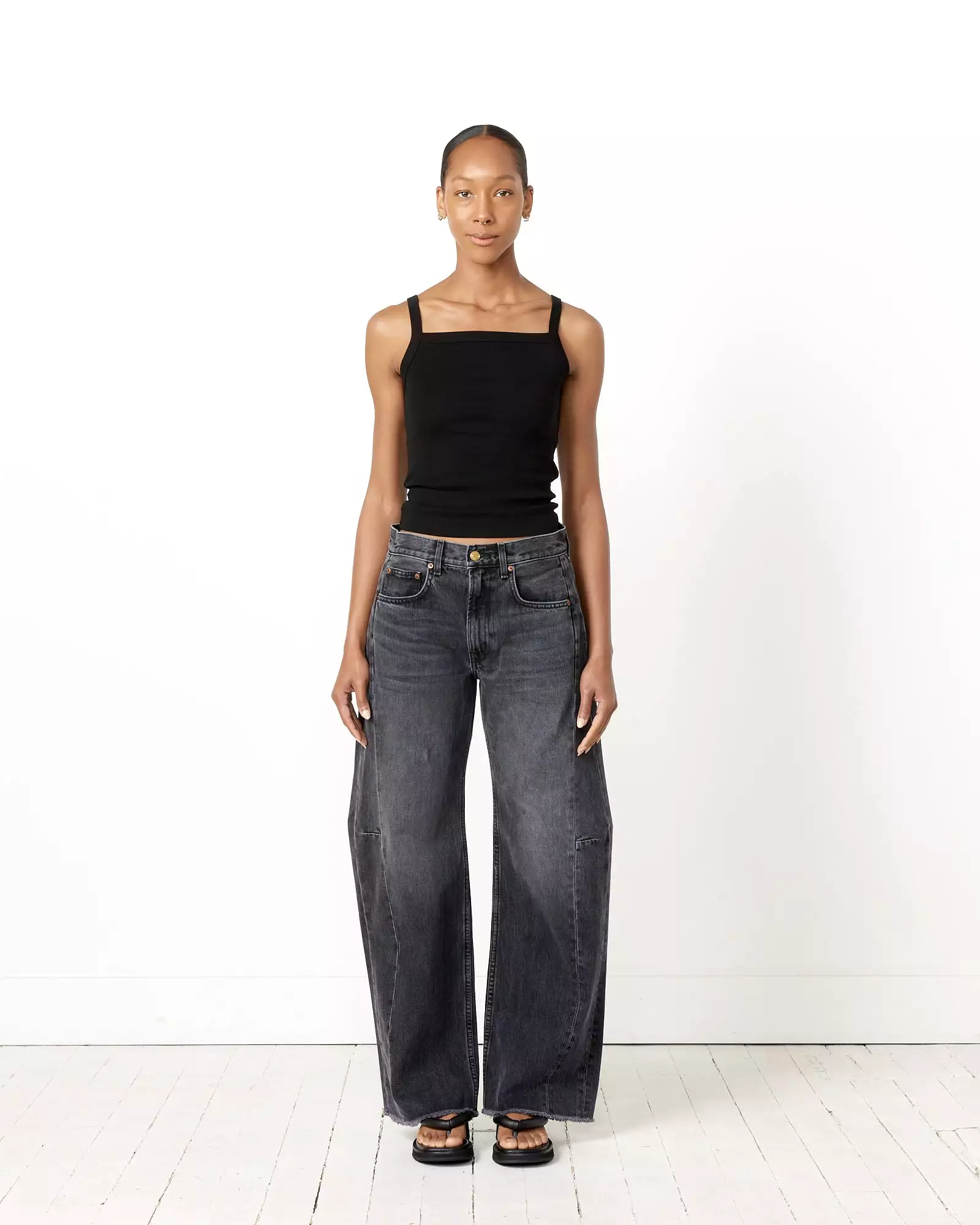 Relaxed Lasso Long Jean in Stil Black