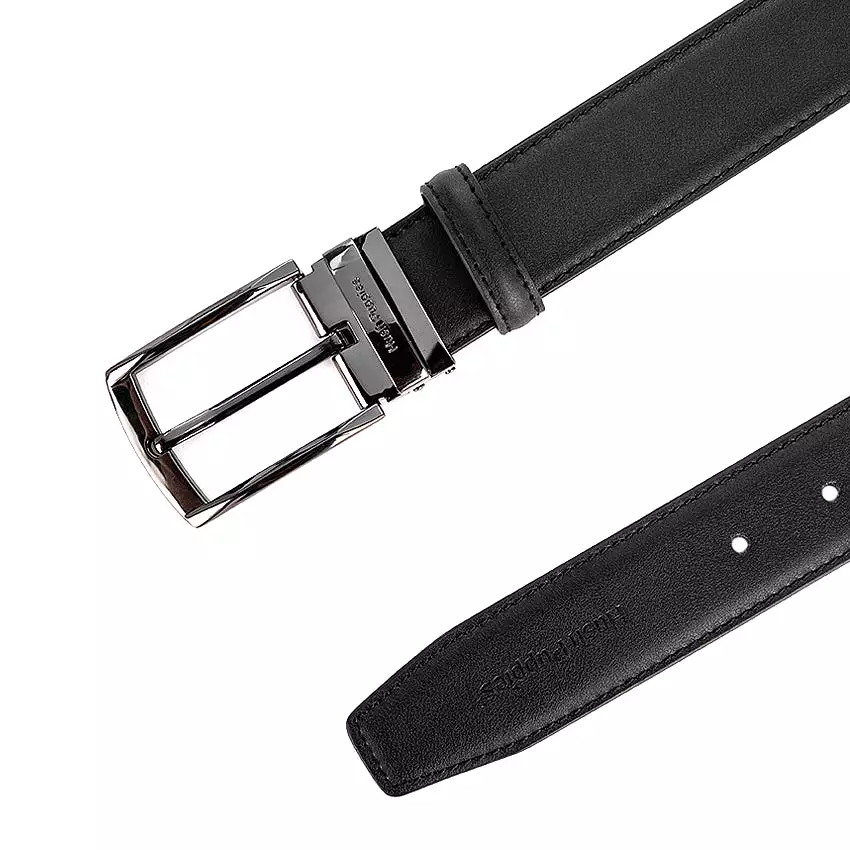 Richard Pin Clip Men's Belt - Black