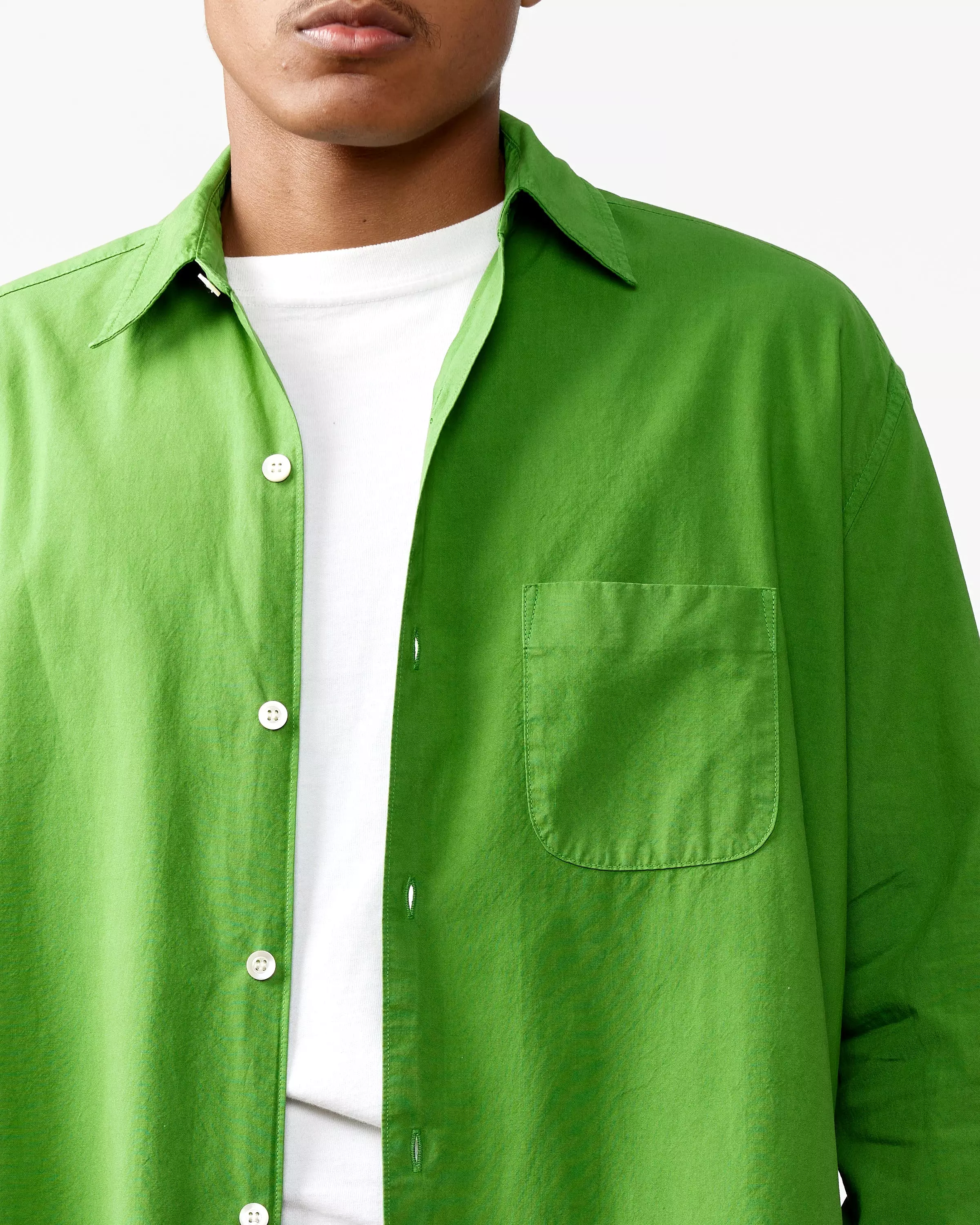 Routine Shirt in Emerald Green