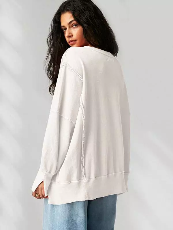 Side Slits Women Sweatshirt