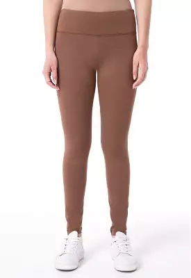 Solid Mid Waist Legging Pants