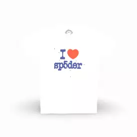 Sp5der 'Souvenir / I Love' Baby Tee White SS24